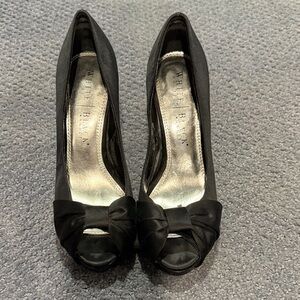 White House Black Market Black Peep Toe Heels
